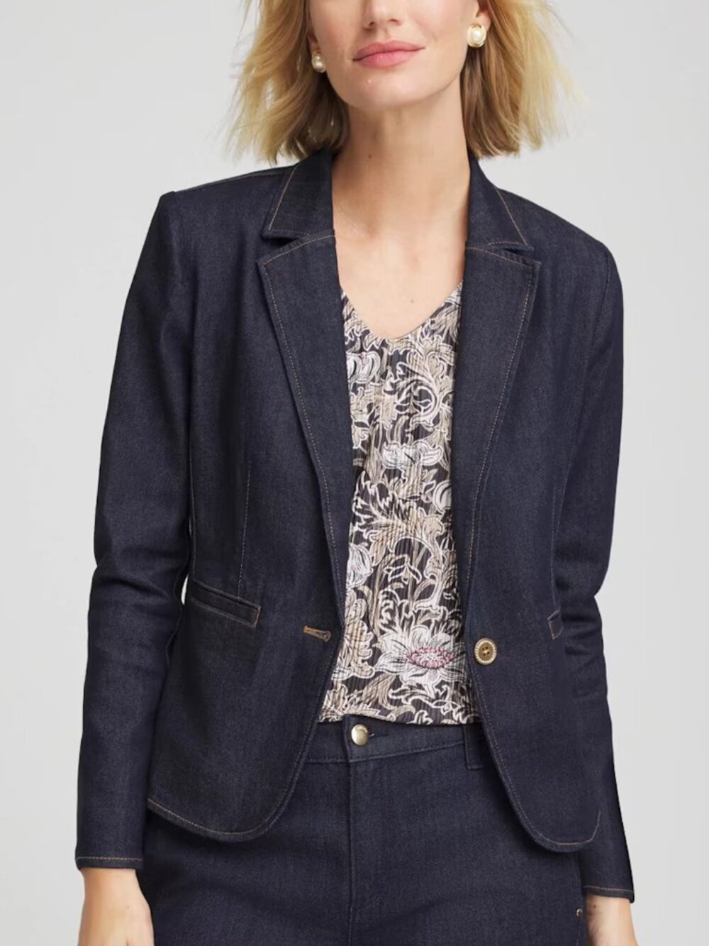 NEW Chicos Denim Blazer Plus Size 18